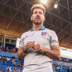 Simeone en el partido amistoso frente el Getafe. / Tiralíneas