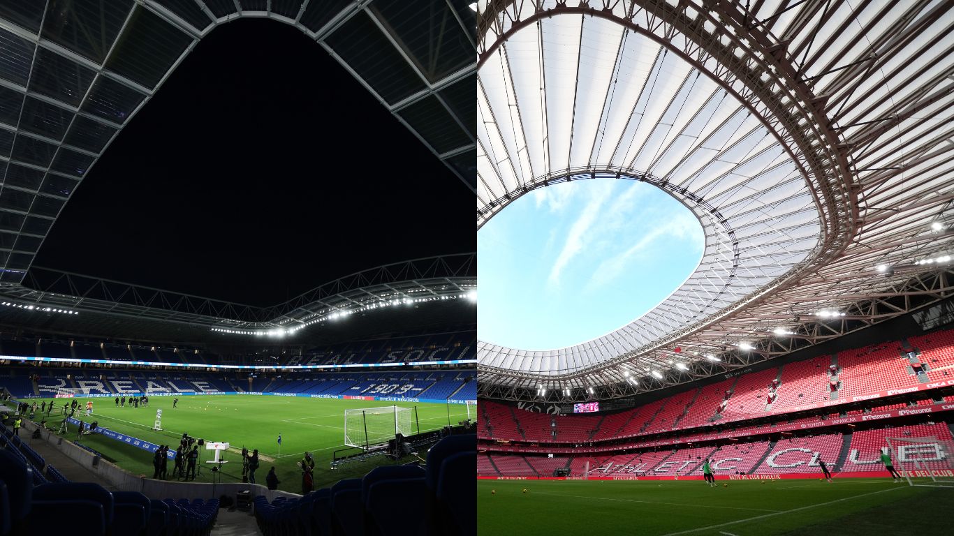 Reale Arena y San Mamés I Imágenes: OneFootball